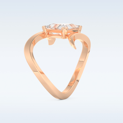 2.30 CT Solitaire Engagement Ring Featuring Triangle Moissanite