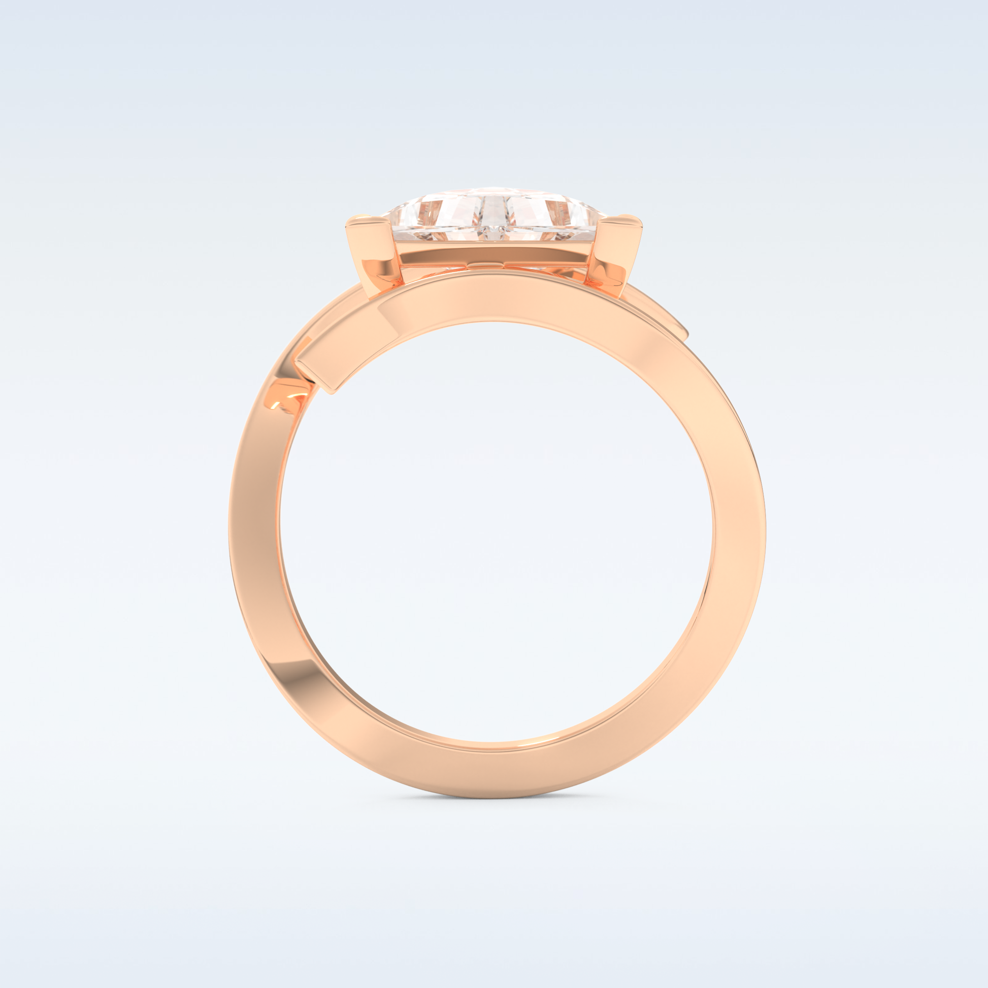 2.30 CT Solitaire Engagement Ring Featuring Triangle Moissanite