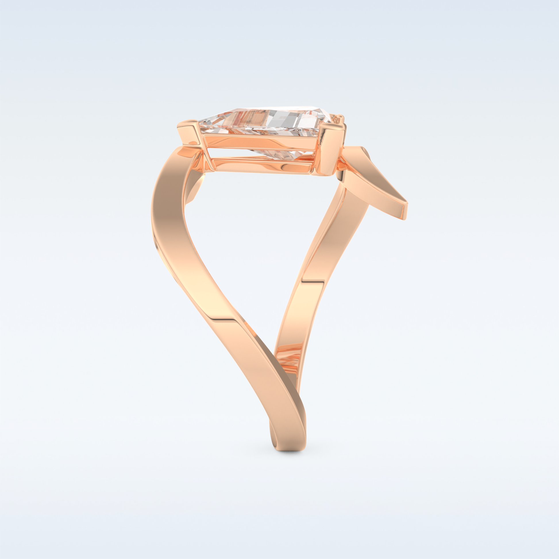 2.30 CT Solitaire Engagement Ring Featuring Triangle Moissanite