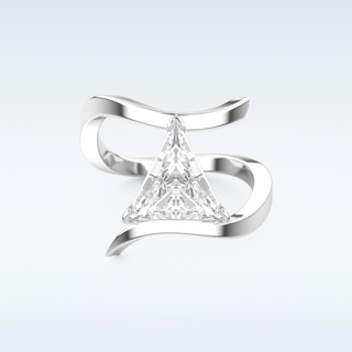 2.30 CT Solitaire Engagement Ring Featuring Triangle Moissanite