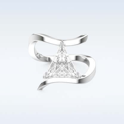 2.30 CT Solitaire Engagement Ring Featuring Triangle Moissanite