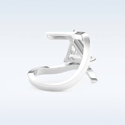 2.30 CT Solitaire Engagement Ring Featuring Triangle Moissanite