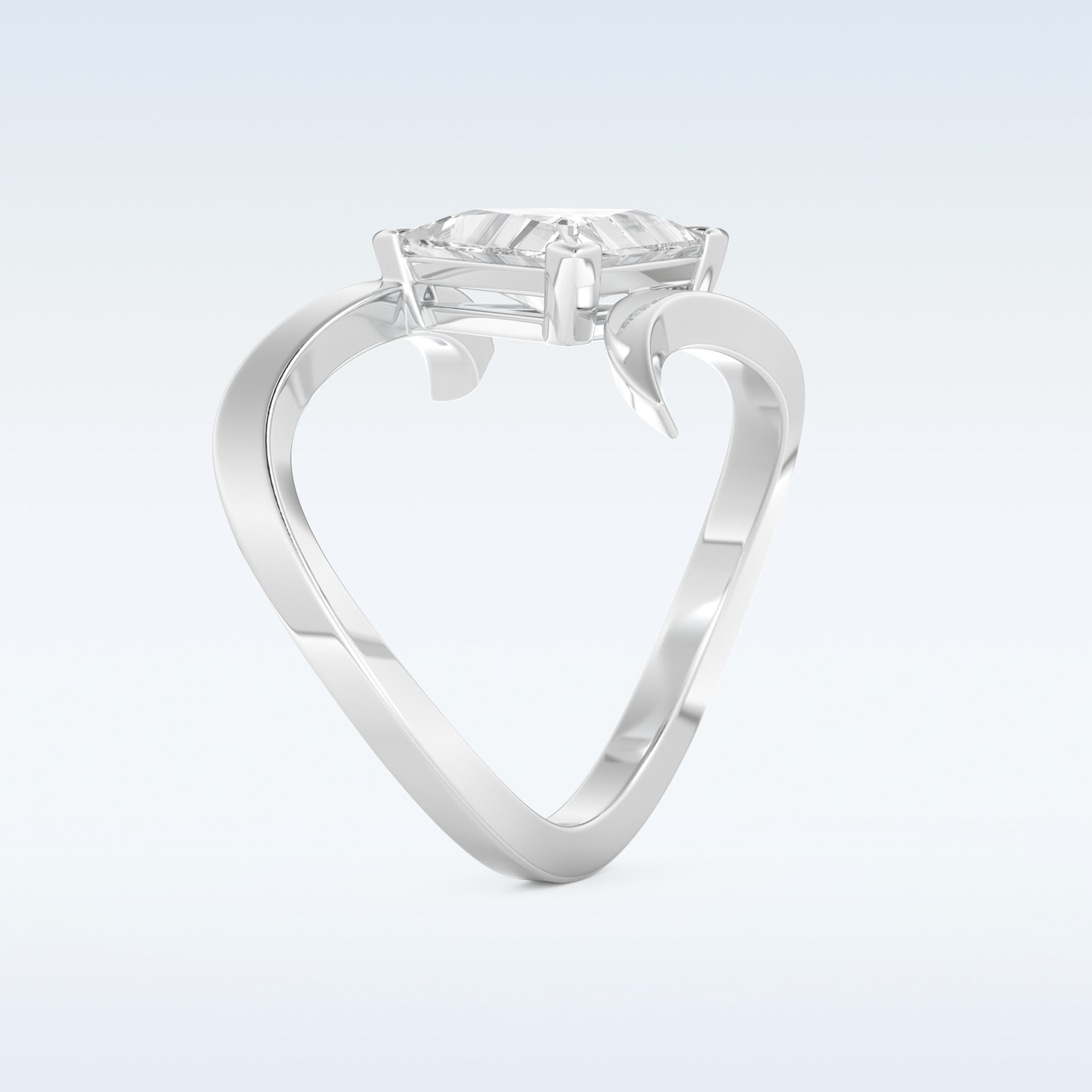 2.30 CT Solitaire Engagement Ring Featuring Triangle Moissanite