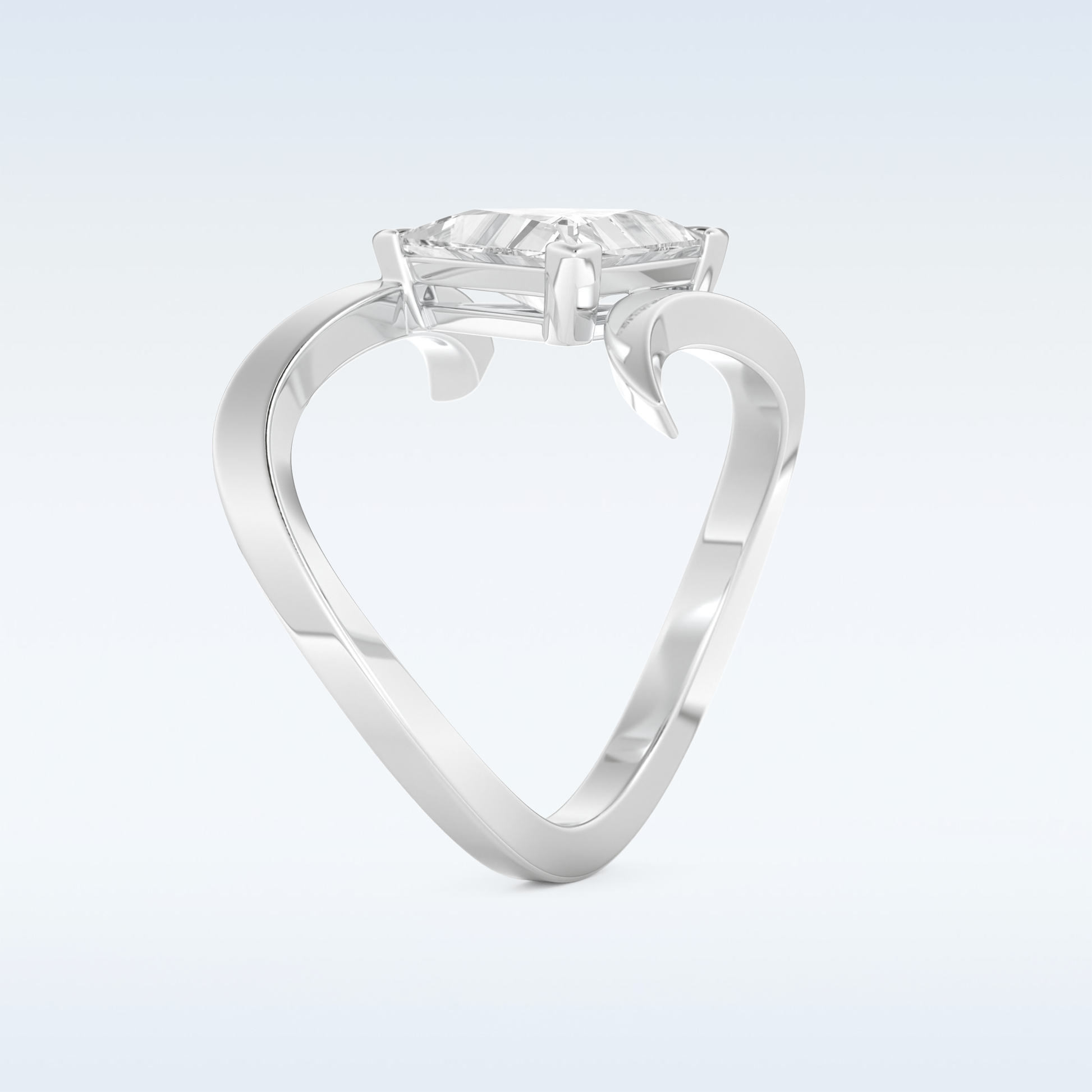 2.30 CT Solitaire Engagement Ring Featuring Triangle Moissanite