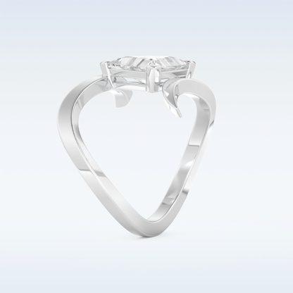 2.30 CT Solitaire Engagement Ring Featuring Triangle Moissanite