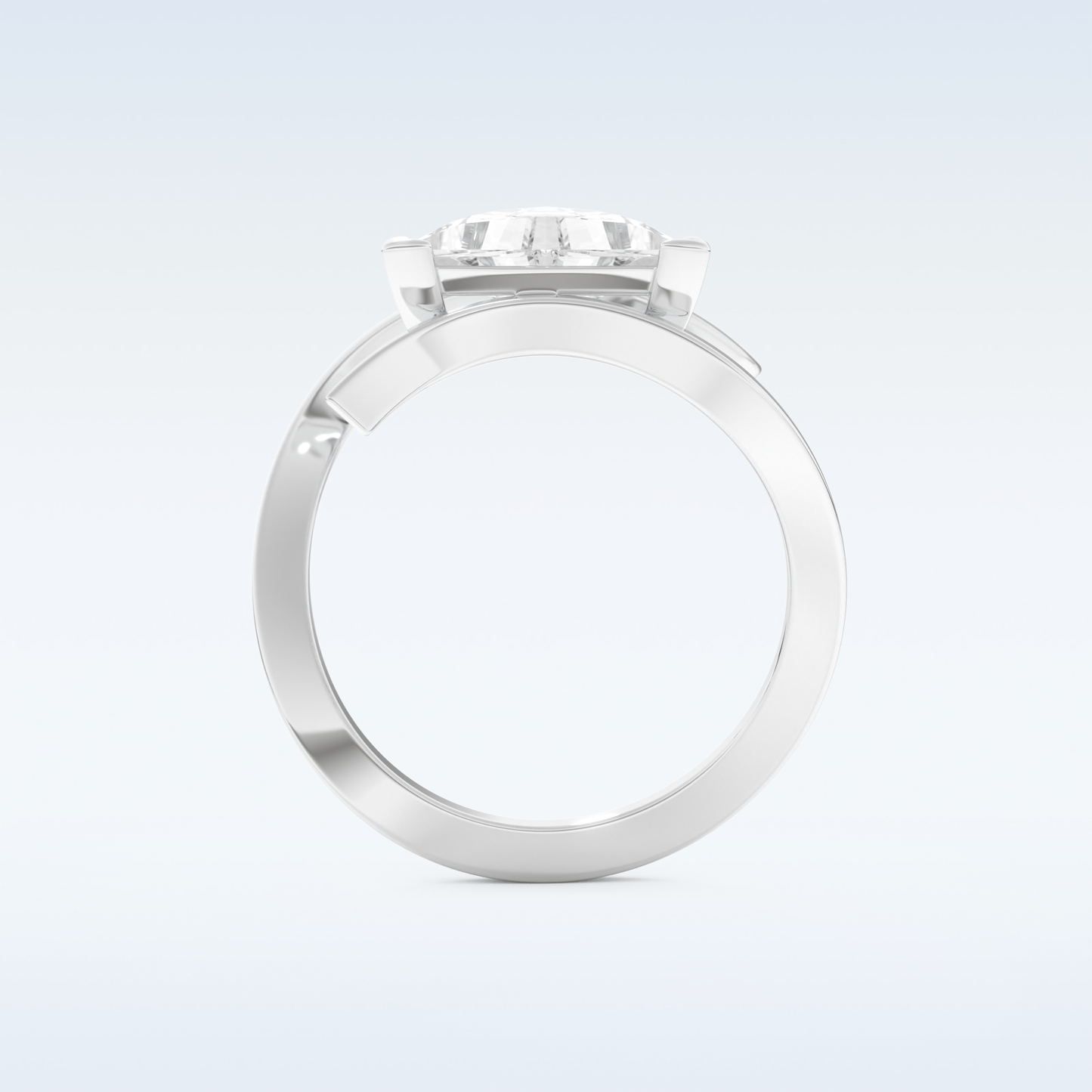 2.30 CT Solitaire Engagement Ring Featuring Triangle Moissanite