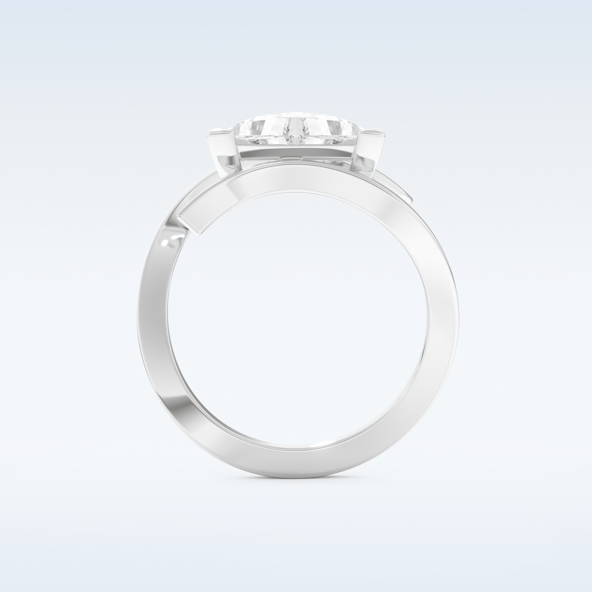 2.30 CT Solitaire Engagement Ring Featuring Triangle Moissanite