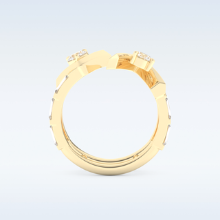 Stunning Wedding Band with 1.18 CT Round & Baguette Straight Cut Moissanite