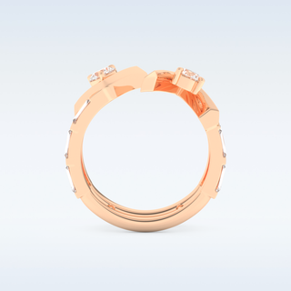 Stunning Wedding Band with 1.18 CT Round & Baguette Straight Cut Moissanite