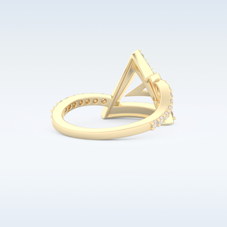 Geometric Half Eternity Wedding Band with 0.56 CT Round Cut Moissanite