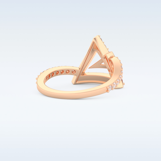 Geometric Half Eternity Wedding Band with 0.56 CT Round Cut Moissanite