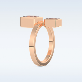 Bezel Style Wedding Band with 2.43 CT Round Emerald Moissanite