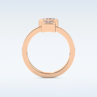 Bezel Style Wedding Band with 2.43 CT Round Emerald Moissanite