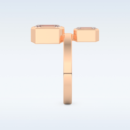 Bezel Style Wedding Band with 2.43 CT Round Emerald Moissanite