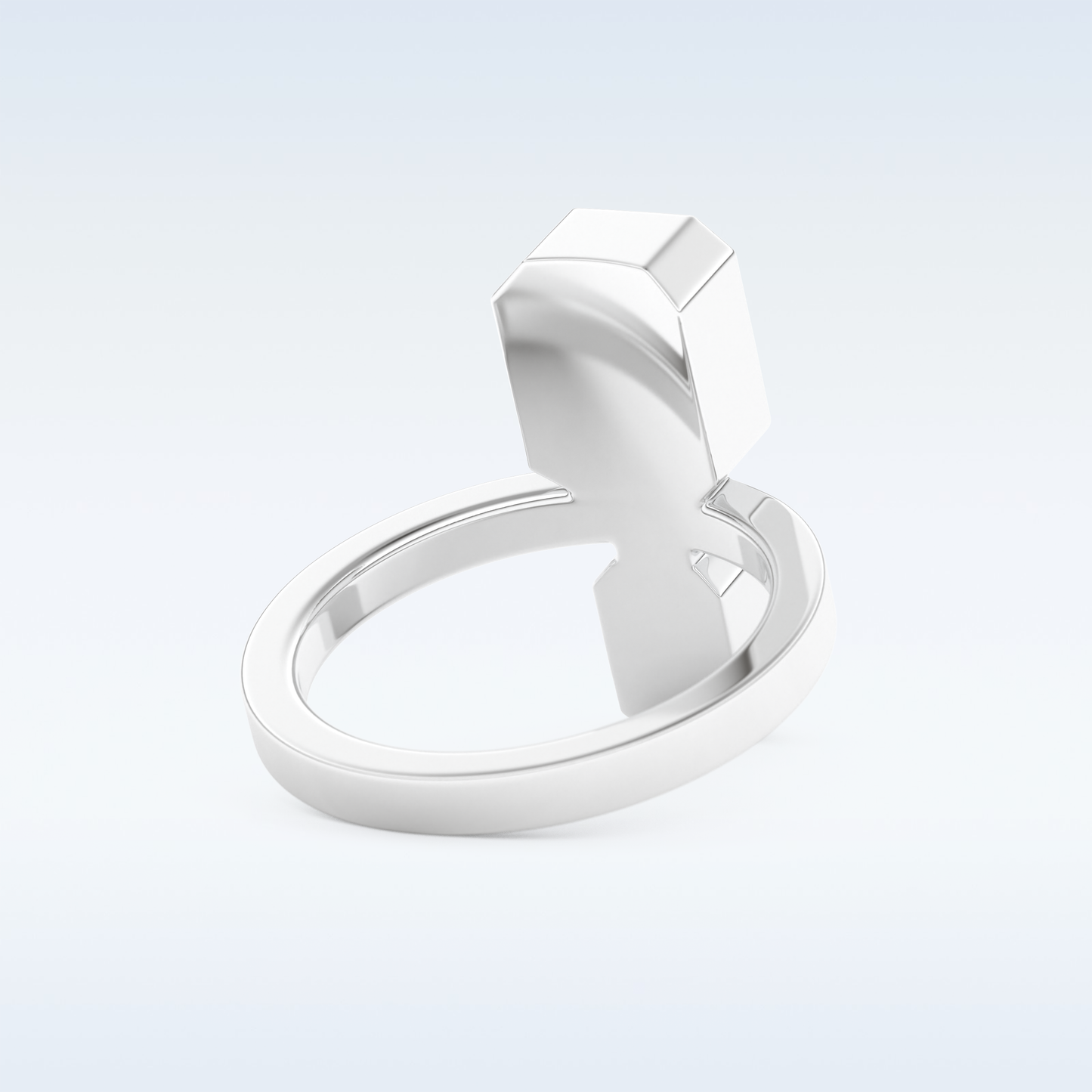 Bezel Style Wedding Band with 2.43 CT Round Emerald Moissanite