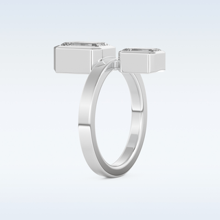 Bezel Style Wedding Band with 2.43 CT Round Emerald Moissanite