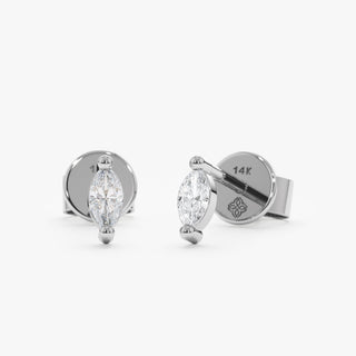 1.0 CT Round Bezel Solitaire Lab Grown Diamond Earrings