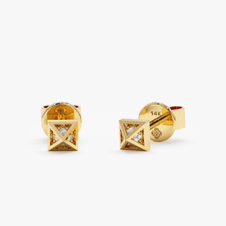 1.0 CT Round Bezel Solitaire Lab Grown Diamond Earrings