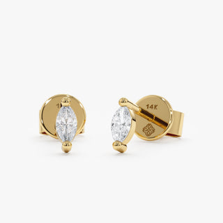 1.0 CT Round Bezel Solitaire Lab Grown Diamond Earrings