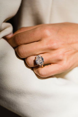 Round Swirl Semi Pave Engagement Ring – 1 CT Moissanite Diamond