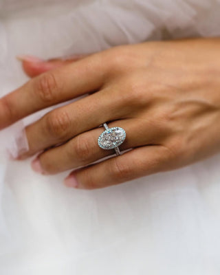 Round Swirl Semi Pave Engagement Ring – 1 CT Moissanite Diamond