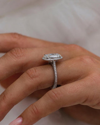 Round Swirl Semi Pave Engagement Ring – 1 CT Moissanite Diamond