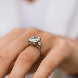 Round Swirl Semi Pave Engagement Ring – 1 CT Moissanite Diamond