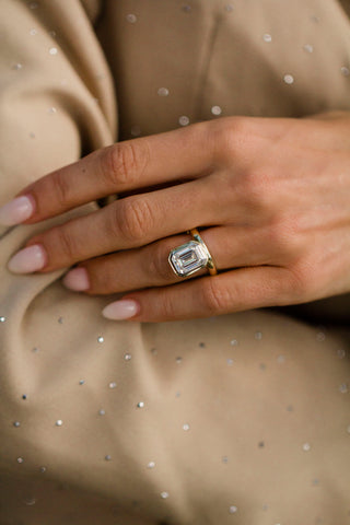 Round Swirl Semi Pave Engagement Ring – 1 CT Moissanite Diamond