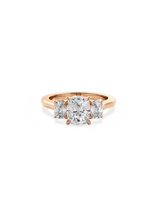 2 CT Round Three Stones Lab Grown Diamond Engagement Ring