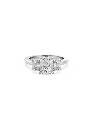 2 CT Round Three Stones Lab Grown Diamond Engagement Ring