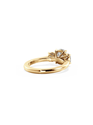 2 CT Round Three Stones Lab Grown Diamond Engagement Ring