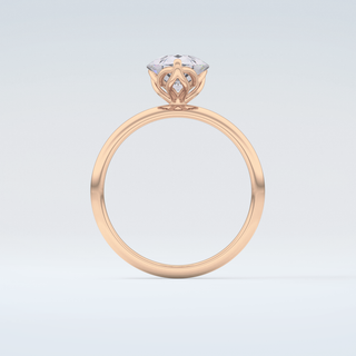 2.0 CT Pear Cut Solitaire Moissanite Engagement Ring 18