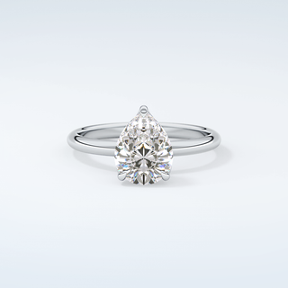 2.0 CT Pear Cut Solitaire Moissanite Engagement Ring 19