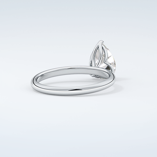 2.0 CT Pear Cut Solitaire Moissanite Engagement Ring 13