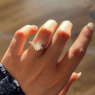 Round Halo, Pave & Split Shank Engagement Ring – 1.93 CT Lab Grown Diamond