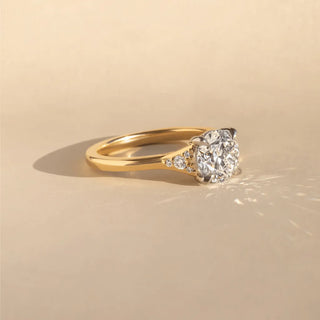 Round Halo, Pave & Split Shank Engagement Ring – 1.93 CT Lab Grown Diamond