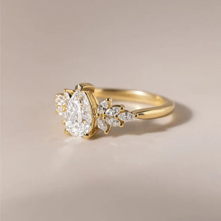Round Halo, Pave & Split Shank Engagement Ring – 1.93 CT Lab Grown Diamond