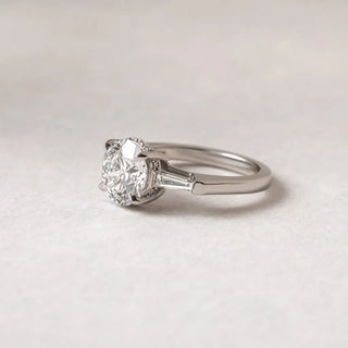 Round Halo, Pave & Split Shank Engagement Ring – 1.93 CT Lab Grown Diamond
