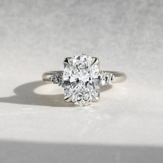 Round Halo, Pave & Split Shank Engagement Ring – 1.93 CT Lab Grown Diamond