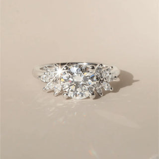 Round Halo, Pave & Split Shank Engagement Ring – 1.93 CT Lab Grown Diamond