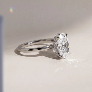 Round Halo, Pave & Split Shank Engagement Ring – 1.93 CT Lab Grown Diamond