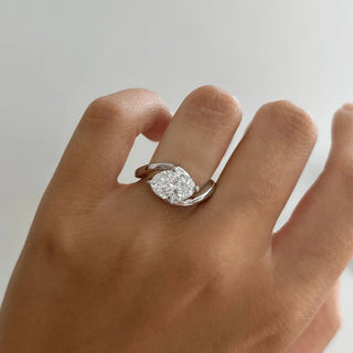 Round Halo, Pave & Split Shank Engagement Ring – 1.93 CT Lab Grown Diamond