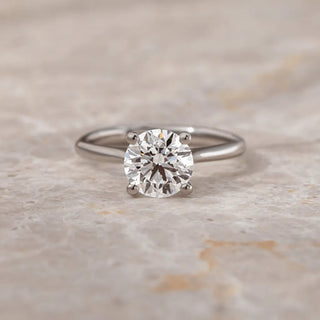 Round Halo, Pave & Split Shank Engagement Ring – 1.93 CT Lab Grown Diamond