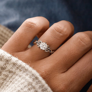 Round Halo, Pave & Split Shank Engagement Ring – 1.93 CT Lab Grown Diamond