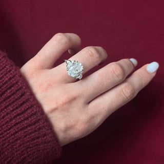 Round Halo, Pave & Split Shank Engagement Ring – 1.93 CT Lab Grown Diamond