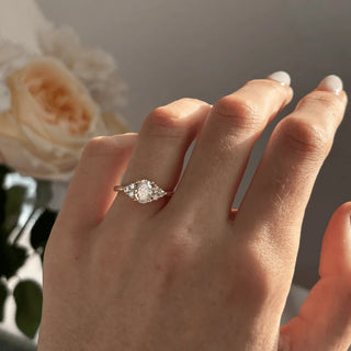 Round Halo, Pave & Split Shank Engagement Ring – 1.93 CT Lab Grown Diamond