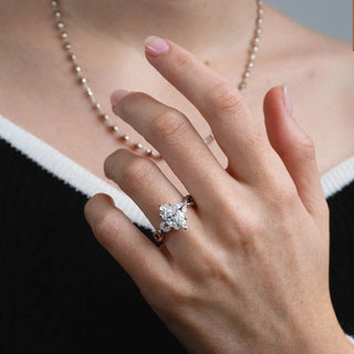 Round Halo, Pave & Split Shank Engagement Ring – 1.93 CT Lab Grown Diamond