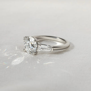 Round Halo, Pave & Split Shank Engagement Ring – 1.93 CT Lab Grown Diamond