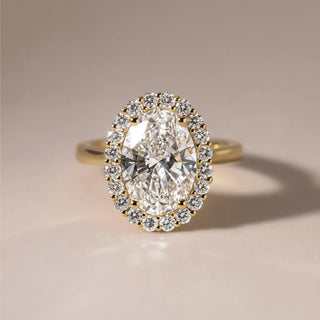 Round Halo, Pave & Split Shank Engagement Ring – 1.93 CT Lab Grown Diamond