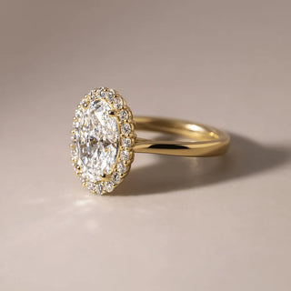 Round Halo, Pave & Split Shank Engagement Ring – 1.93 CT Lab Grown Diamond